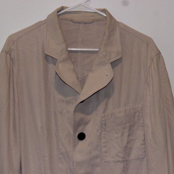 Armani Collezioni nude Button-Down Casual Jacket women size Large - Picture 2 of 6